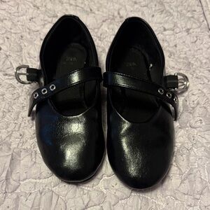 Zara Black Kids Dress Shoes with Buckle